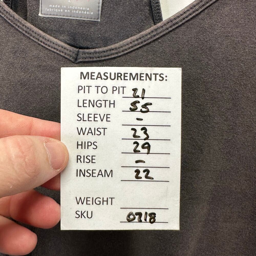 FP Movement Hot Shot Dark Gray Baggy Relaxed Jumpsuit Womens Large Relaxed Boho - Picture 12 of 12